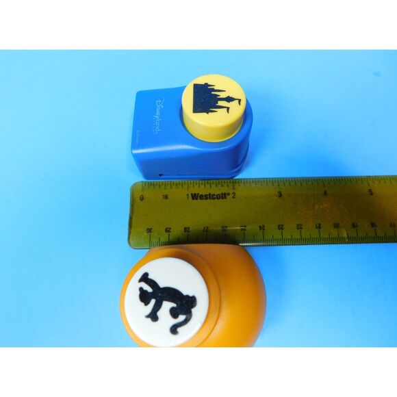 Disney Craft Punch Lot of 2 Magic Castle Tigger 2 inch Small Scrapbook - Picture 6 of 7